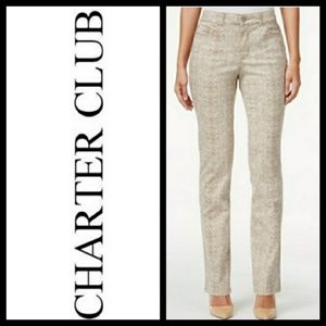 Charter Club Straight-Leg Snake-Print Jeans 16
